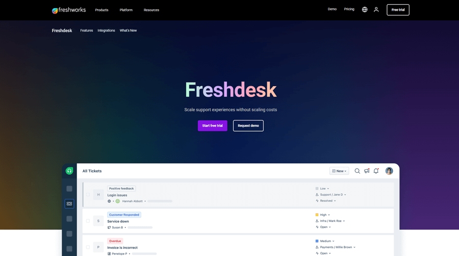 Freshdesk Customer Service Software