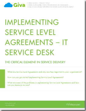 Implementing Service Level Agreements - The critical element in service delivery