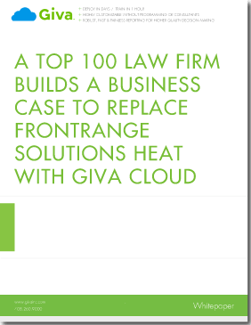 Top 100 Law Firms Replaces FrontRange HEAT with Giva Cloud Computing