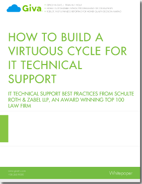 How to Build a Virtuous Cycle for IT Technical Support:  IT Help Desk Best Practises from Schulte Roth & Zabel LLP, an Award Winning Top 100 Law Firm