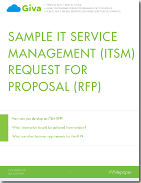 Sample ITSM RFP - Better Qualify IT Service Management Vendors with a Request for Proposal