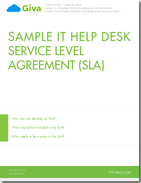 Sample Service Level Agreement (SLA) - Help Desk & Customer Service Best Practises